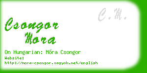 csongor mora business card