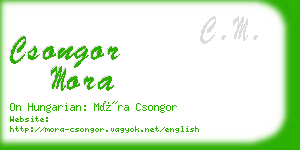 csongor mora business card